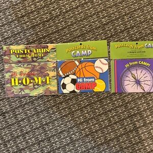 3 postcard sets. 6 postcards in each set. Hi from Camp Postcard Set - Multicolor